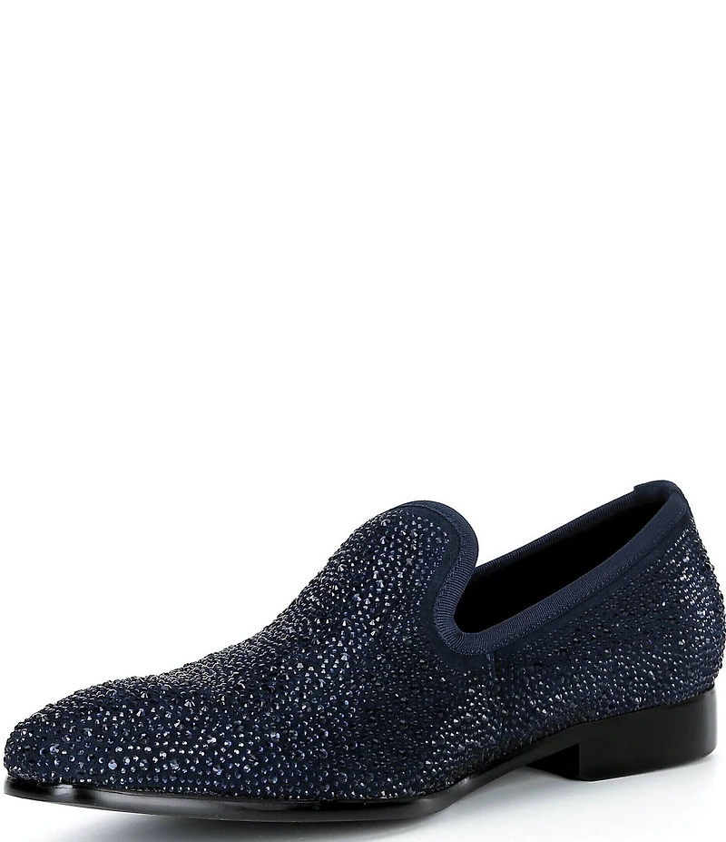Steve Madden Men's George Rhinestone Embellished Slip On Loafers