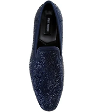 Steve Madden Men's George Rhinestone Embellished Slip On Loafers