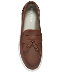 Steve Madden Men's Hatfield Leather Tassel Slip On Loafers