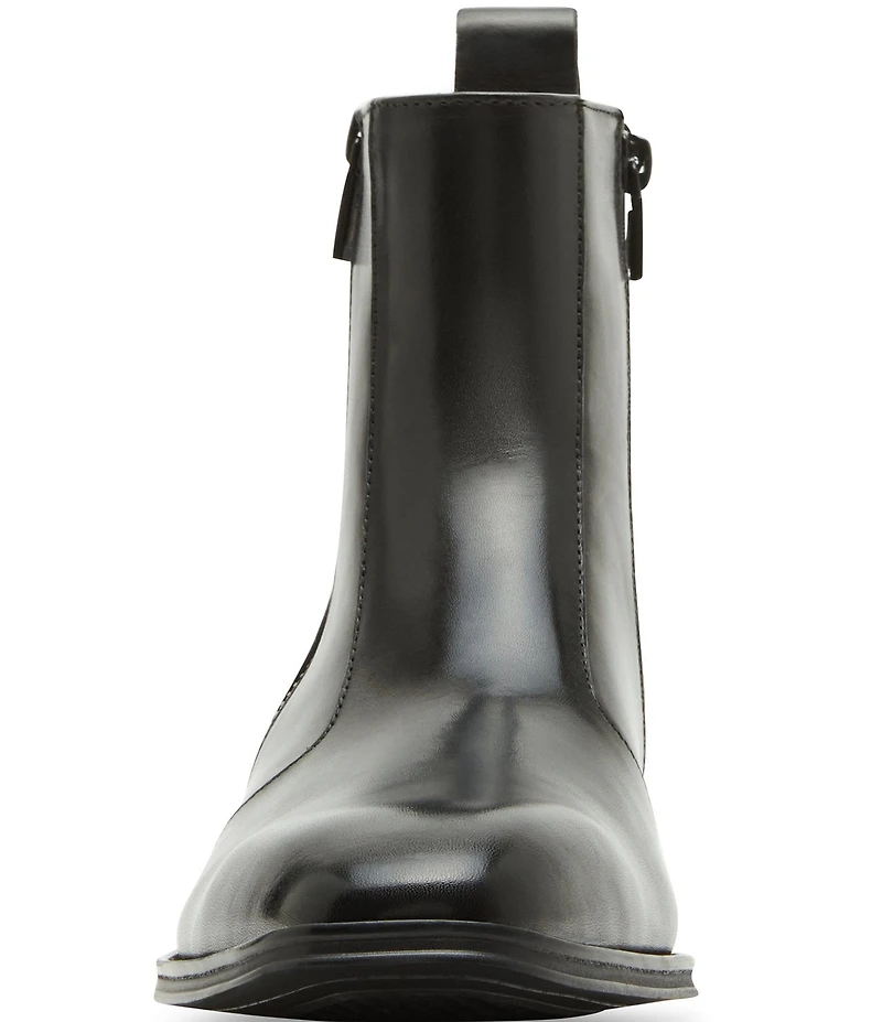 Steve Madden Men's Haynes Leather Side Zip Dress Boot
