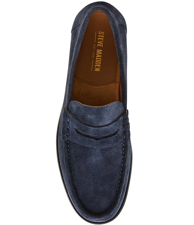 Steve Madden Men's Hettick Suede Penny Loafers