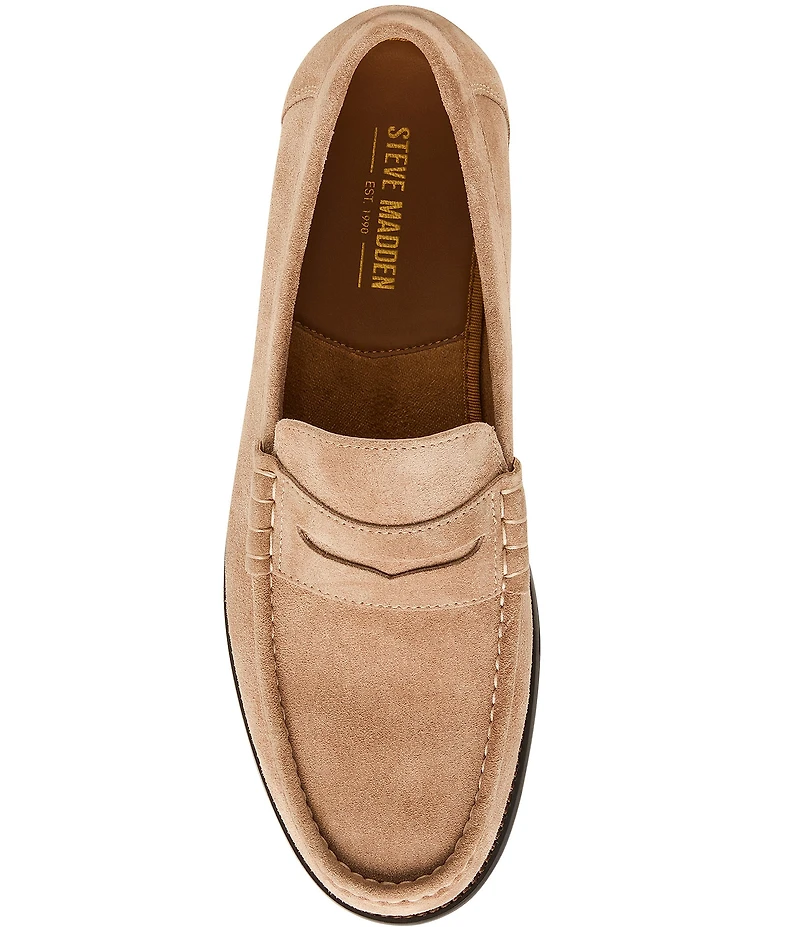 Steve Madden Men's Hettick Suede Penny Loafers