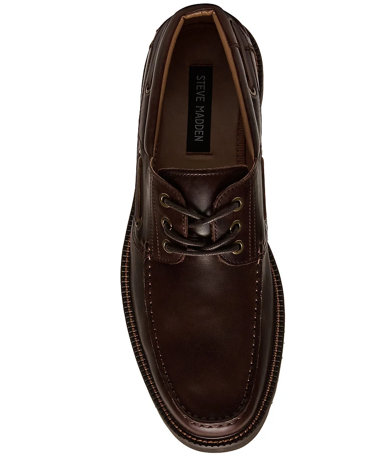 Steve Madden Men's Hobson Leather Boat Shoes
