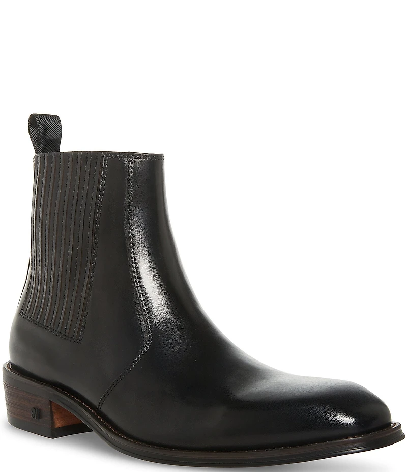 Steve Madden Men's Huston Leather Chelsea Dress Boots