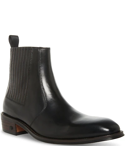 Steve Madden Men's Huston Leather Chelsea Dress Boots