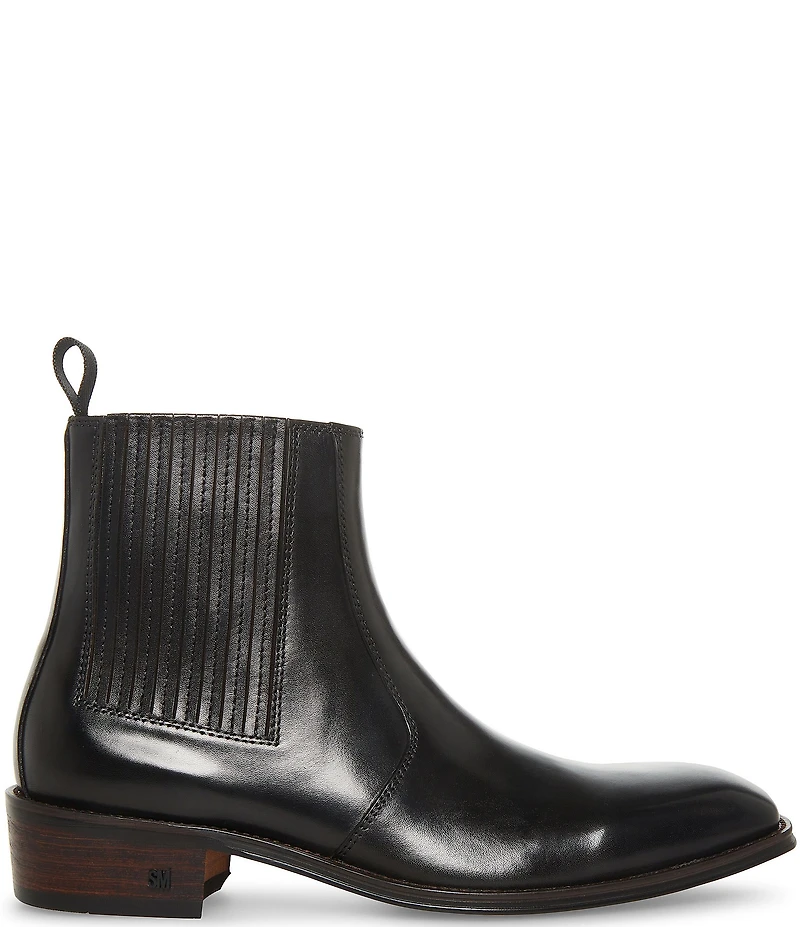 Steve Madden Men's Huston Leather Chelsea Dress Boots