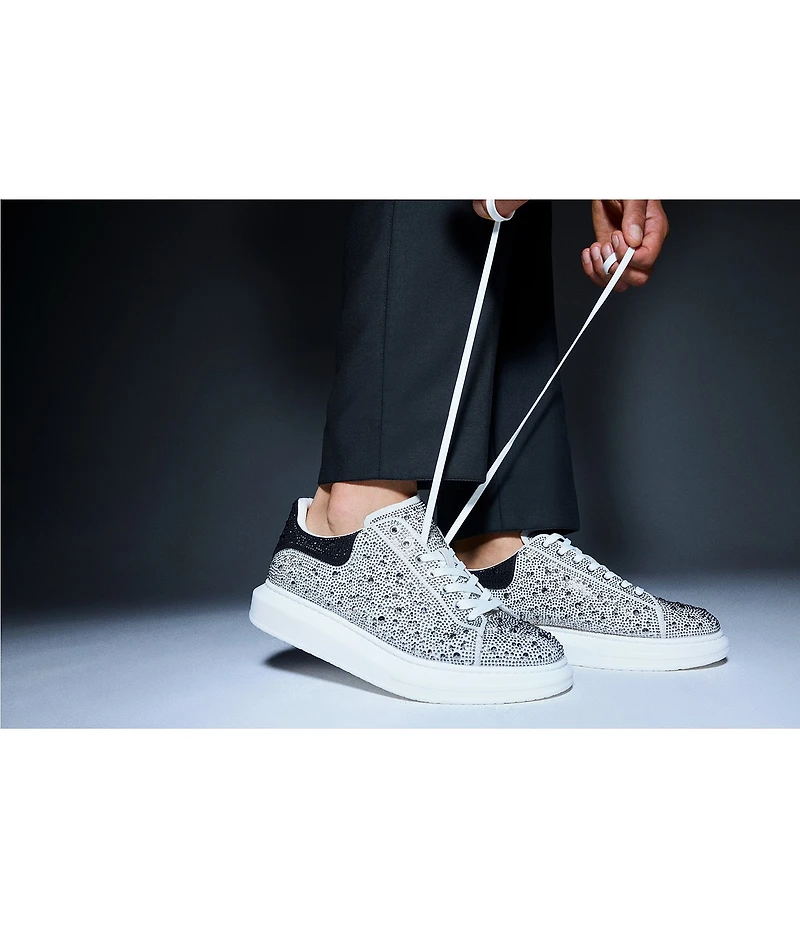 Steve Madden Men's Icebox Rhinestone Embellished Low-Top Sneakers