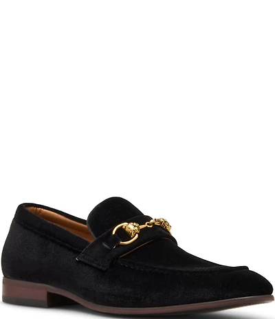 Steve Madden Men's Jandre Velvet Bit Buckle Dress Slip On Loafers
