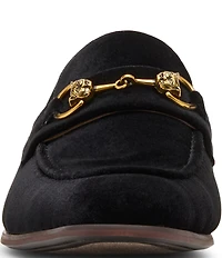 Steve Madden Men's Jandre Velvet Bit Buckle Dress Slip On Loafers