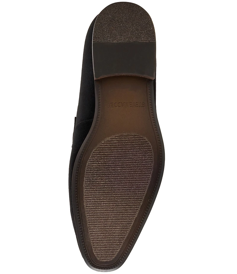 Steve Madden Men's Jandre Velvet Bit Buckle Dress Slip On Loafers