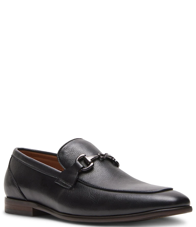 Steve Madden Men's Jayshan Leather Bit Buckle Dress Loafers