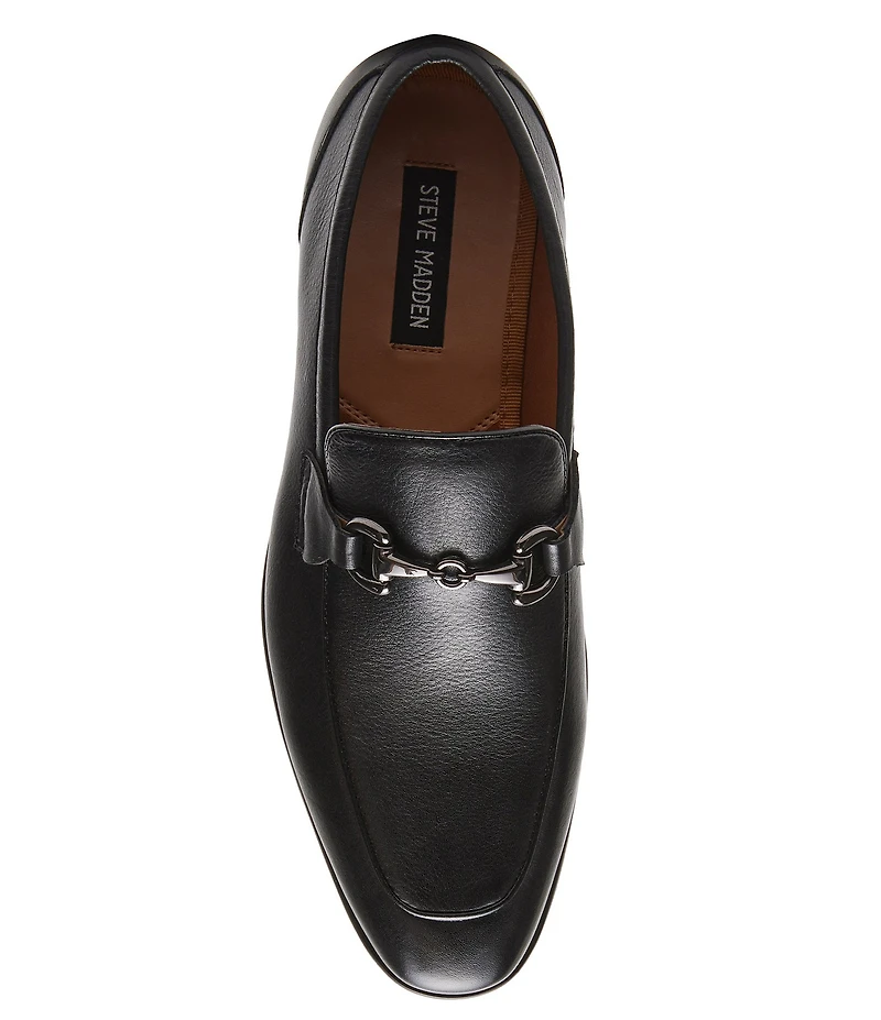 Steve Madden Men's Jayshan Leather Bit Buckle Dress Loafers