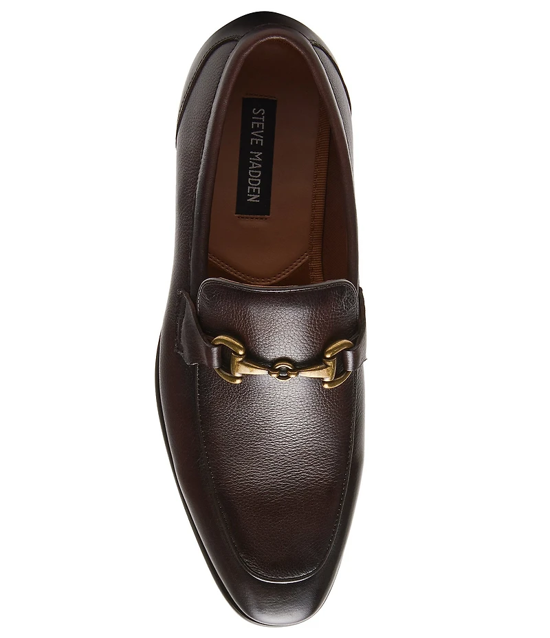 Steve Madden Men's Jayshan Leather Bit Buckle Dress Loafers