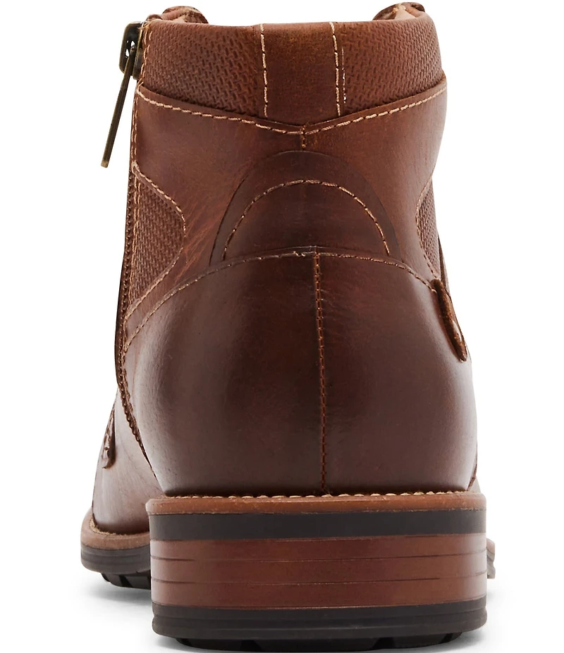 Steve Madden Men's Jotting Leather Contrast Stitch Cap Toe Boots