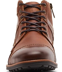 Steve Madden Men's Jotting Leather Contrast Stitch Cap Toe Boots