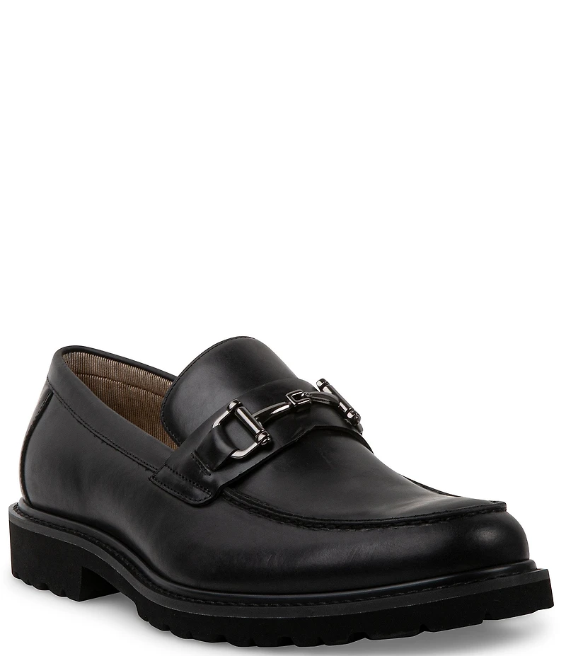 Steve Madden Men's Karver Leather Bit Buckle Lug Loafers