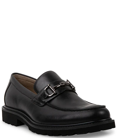Steve Madden Men's Karver Leather Bit Buckle Lug Loafers
