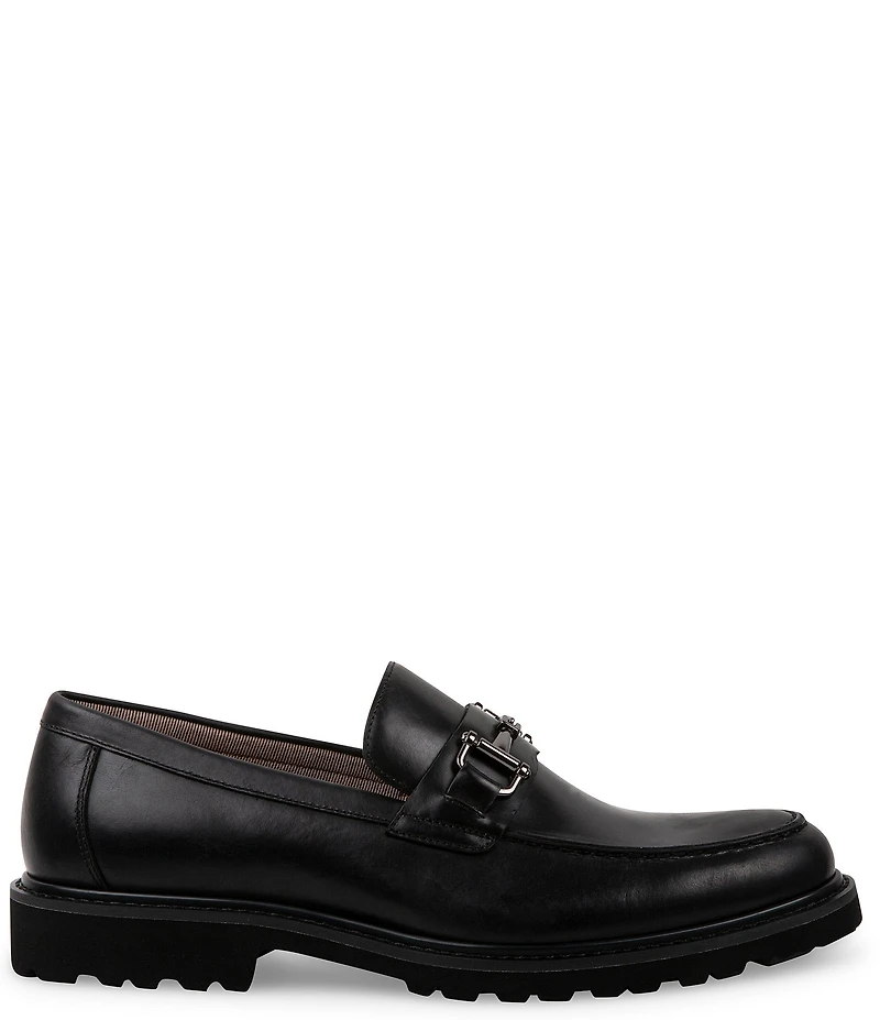 Steve Madden Men's Karver Leather Bit Buckle Lug Loafers