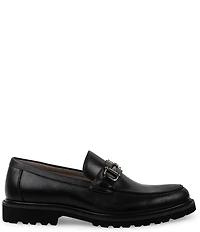 Steve Madden Men's Karver Leather Bit Buckle Lug Loafers