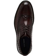 Steve Madden Men's Kasaan Wingtip Leather Oxfords