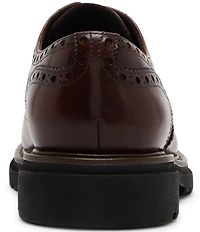 Steve Madden Men's Kasaan Wingtip Leather Oxfords