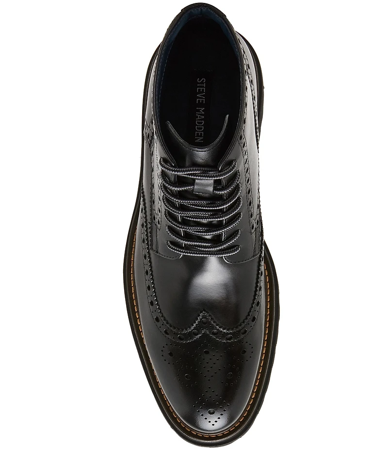 Steve Madden Men's Kierson Wingtip Leather Boots