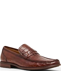 Steve Madden Men's Kline Leather Croco Loafers