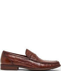Steve Madden Men's Kline Leather Croco Loafers