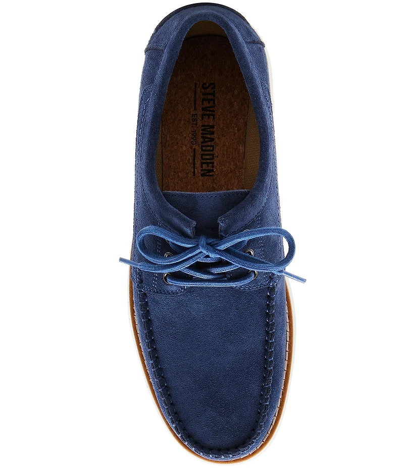 Steve Madden Men's Kolt Suede Lace Up Boat Shoes