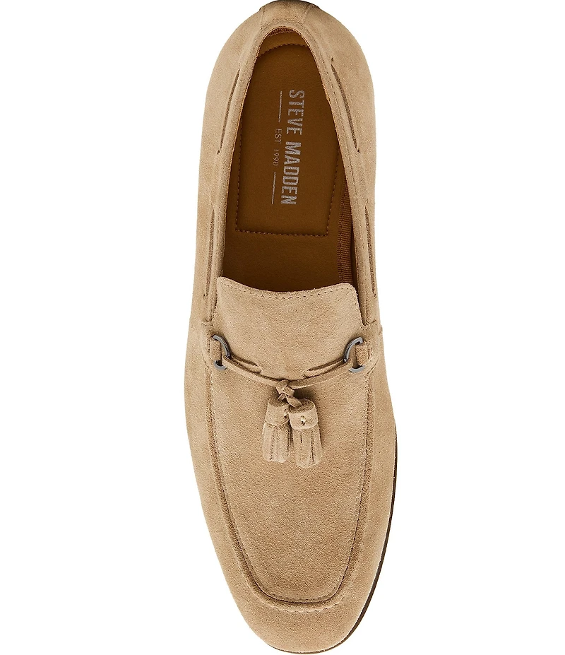 Steve Madden Men's Lachlan Suede Tassel Dress Loafers