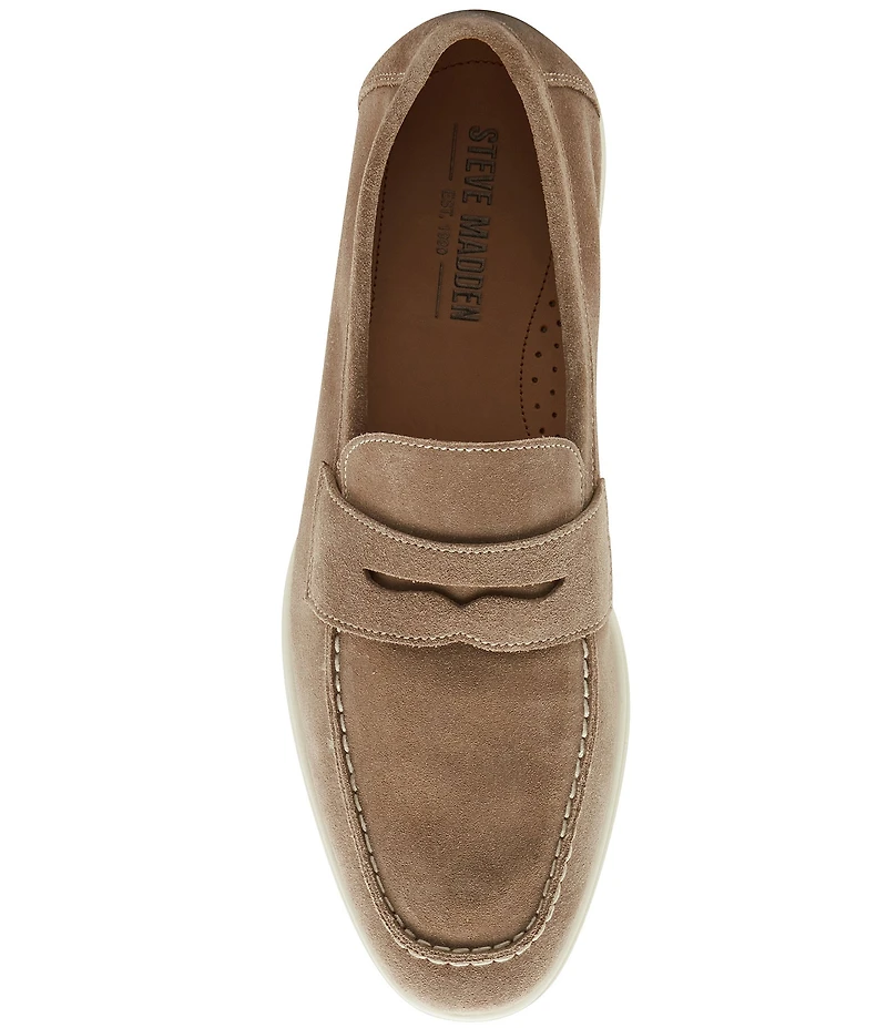 Steve Madden Men's Laguna Suede Slip On Penny Loafers