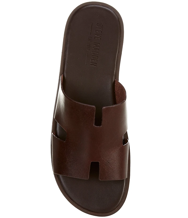 Steve Madden Men's Levvy Leather Slide Sandals