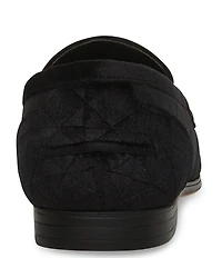 Steve Madden Men's Linc Quilted Velvet Bit Buckle Dress Slip On Loafers