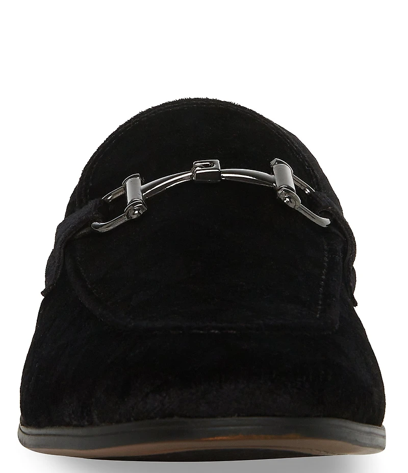 Steve Madden Men's Linc Quilted Velvet Bit Buckle Dress Slip On Loafers