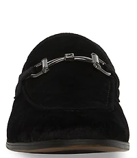 Steve Madden Men's Linc Quilted Velvet Bit Buckle Dress Slip On Loafers