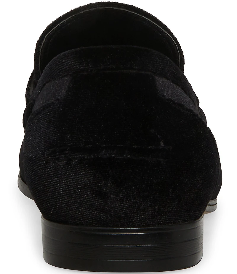 Steve Madden Men's Madly Velvet Bit Buckle Dress Slip On Loafers