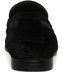 Steve Madden Men's Madly Velvet Bit Buckle Dress Slip On Loafers