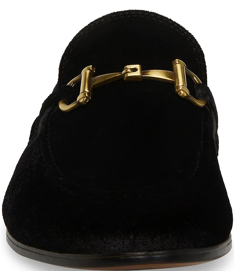 Steve Madden Men's Madly Velvet Bit Buckle Dress Slip On Loafers