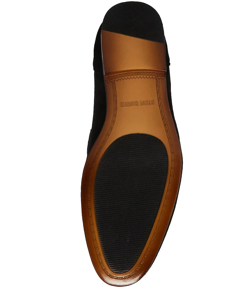Steve Madden Men's Madly Velvet Bit Buckle Dress Slip On Loafers
