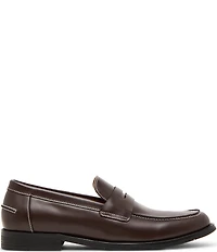 Steve Madden Men's Natan Leather Contrast Stitch Penny Loafers