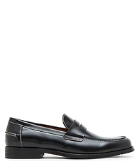Steve Madden Men's Natan Leather Contrast Stitch Penny Loafers