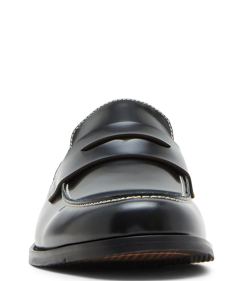 Steve Madden Men's Natan Leather Contrast Stitch Penny Loafers