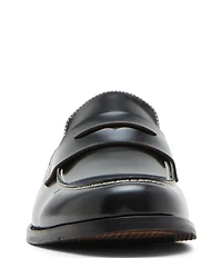 Steve Madden Men's Natan Leather Contrast Stitch Penny Loafers