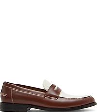 Steve Madden Men's Natan Leather Contrast Stitch Penny Loafers