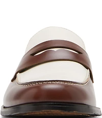 Steve Madden Men's Natan Leather Contrast Stitch Penny Loafers