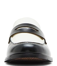 Steve Madden Men's Natan Leather Contrast Stitch Penny Loafers