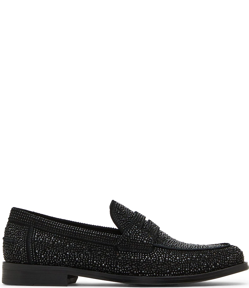 Steve Madden Men's Natan-R Rhinestone Embellished Slip On Loafers