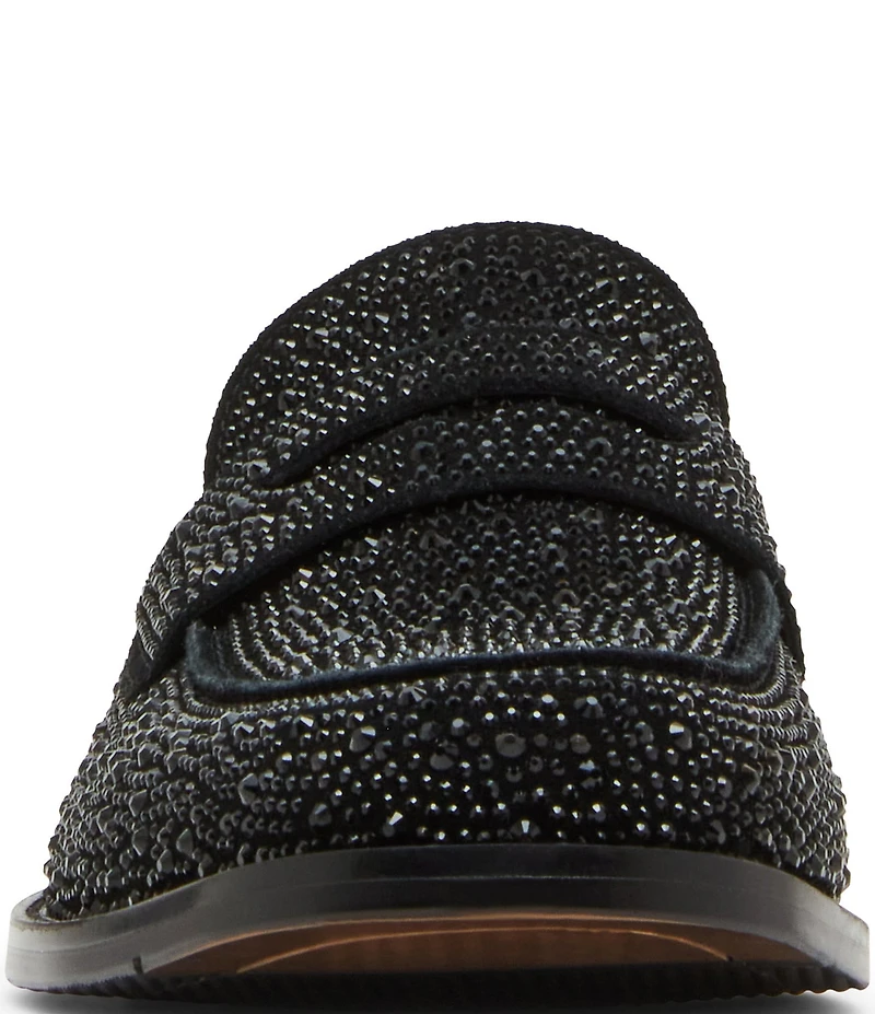 Steve Madden Men's Natan-R Rhinestone Embellished Slip On Loafers