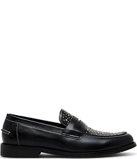 Steve Madden Men's Natan Stud Detailed Leather Penny Loafers