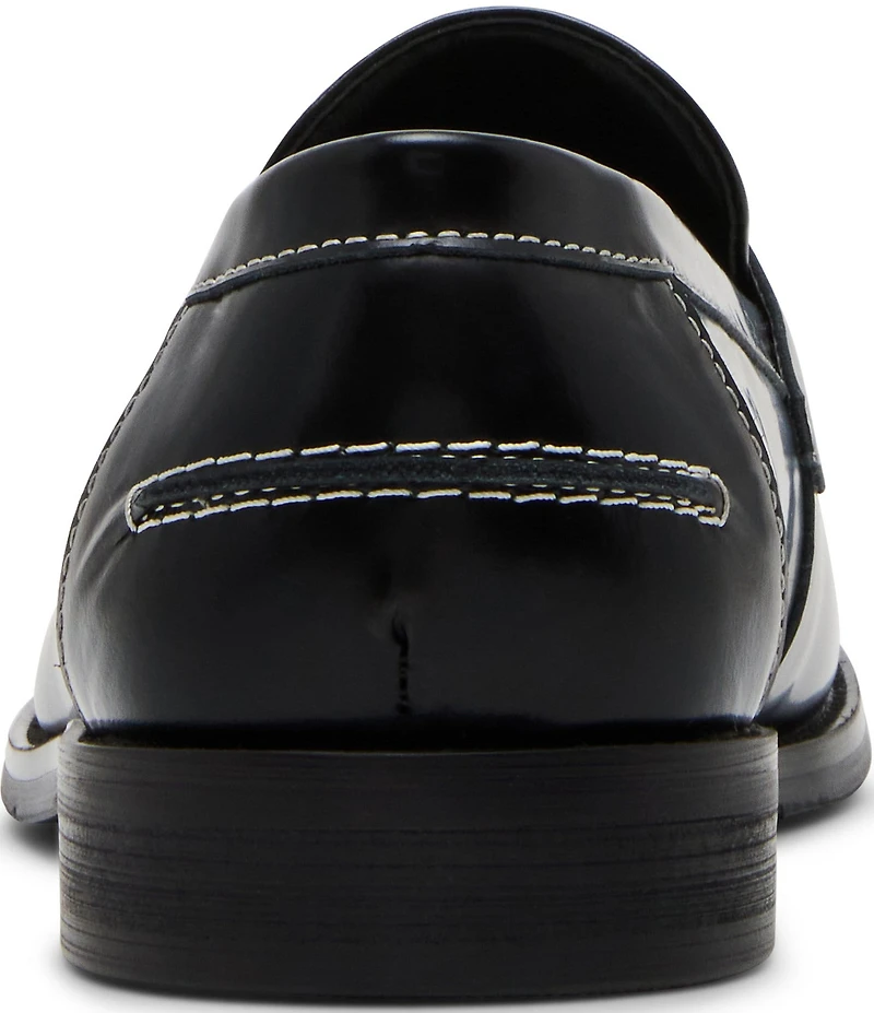 Steve Madden Men's Natan Stud Detailed Leather Penny Loafers